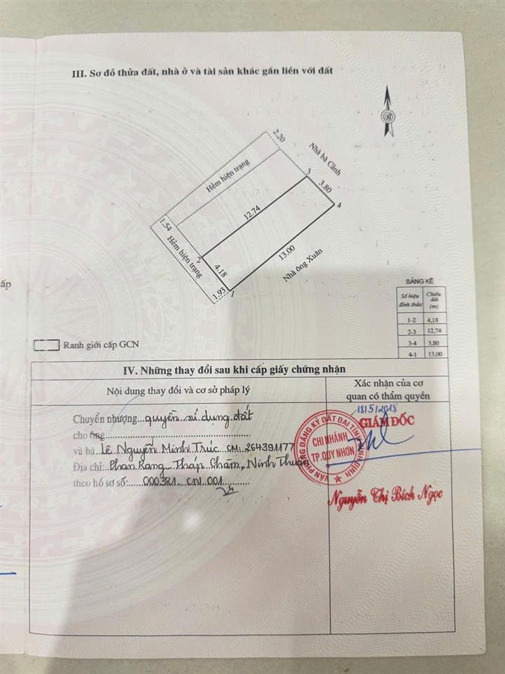 HOT HOT – CHÍNH CHỦ CẦN BÁN NHÀ HẺM HÀN MẶC TỬ, P. Ghềnh Ráng, TP. Quy Nhơn, T. Bình Định