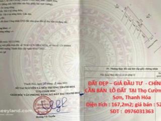 ĐẤT ĐẸP – GIÁ ĐẦU TƯ  - CHÍNH CHỦ CẦN BÁN  LÔ ĐẤT  TẠI Thọ Cường, Triệu Sơn, Thanh Hóa