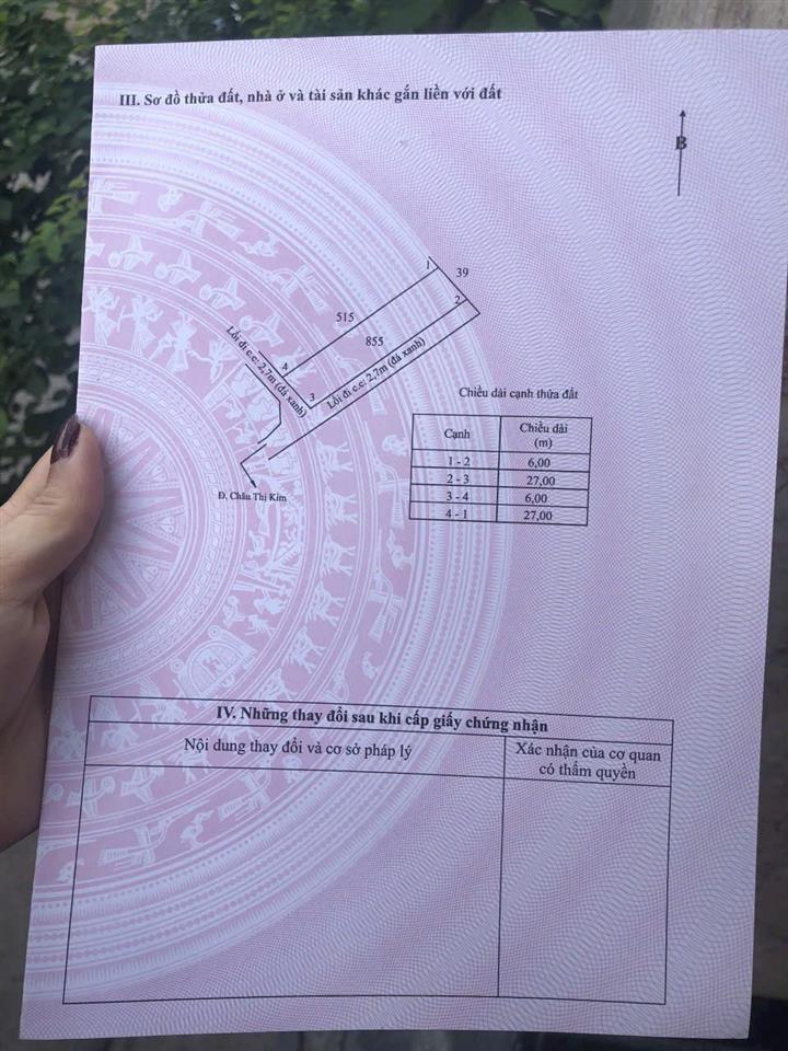 ĐẤT SIÊU ĐẸP – GIÁ TỐT – CHÍNH CHỦ BÁN LỖ  LÔ GÓC 2 MẶT TIỀN Đường Châu Thị Kim TP Tân