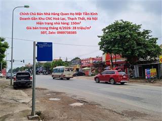Chính Chủ Bán Nhà Hàng Quan Họ Mặt Tiền Kinh Doanh Gần Khu CNC Hoà Lạc, Thạch Thất, Hà Nội