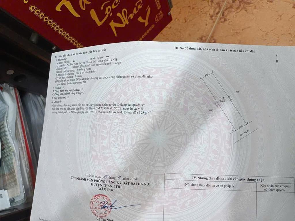 ĐẤT ĐẸP – CHÍNH CHỦ CẦN BÁN ĐẤT VỊ TRÍ ĐẮC ĐỊA Tại Xã Ngọc Hồi, Thanh Trì, Hà Nội