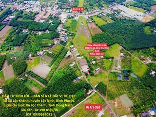 ĐẦU TƯ SINH LỜI  – BÁN SỈ & LẺ ĐẤT VỊ TRÍ ĐẸP  TẠI Xã Lộc Khánh, huyện Lộc Ninh, Bình