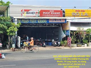 HOT- SIÊU PHẨM ĐẤT NỀN ĐÔI MẶT TIỀN ĐƯỜNG UNG VĂN KHIÊM Phường Mỹ Phước, TP Long Xuyên,
