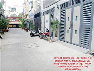 HOT HOT ĐẦU TƯ SINH LỜI – CHÍNH CHỦ CẦN BÁN NHÀ Tại Phường 3, Quận Gò Vấp, TP HCM
