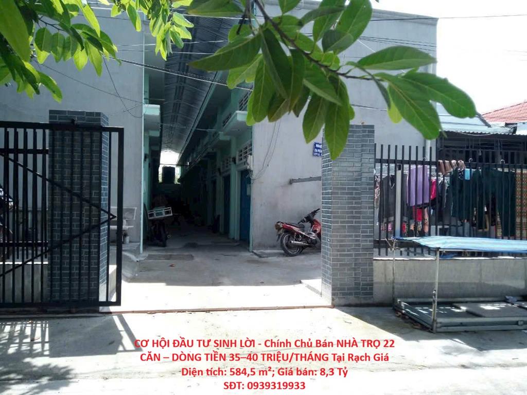 CƠ HỘI ĐẦU TƯ SINH LỜI - Chính Chủ Bán NHÀ TRỌ 22 CĂN – DÒNG TIỀN 35–40 TRIỆU/THÁNG Tại
