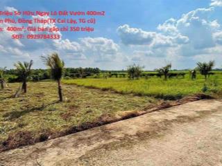 Chỉ Với 350 Triệu Sở Hữu Ngay Lô Đất Vườn 400m2 Tại Xã Tân Phú, Đồng Tháp(TX Cai Lậy, TG