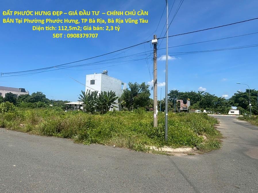 ĐẤT PHƯỚC HƯNG ĐẸP – GIÁ ĐẦU TƯ  – CHÍNH CHỦ CẦN BÁN Tại Phường Phước Hưng, TP Bà Rịa, Bà