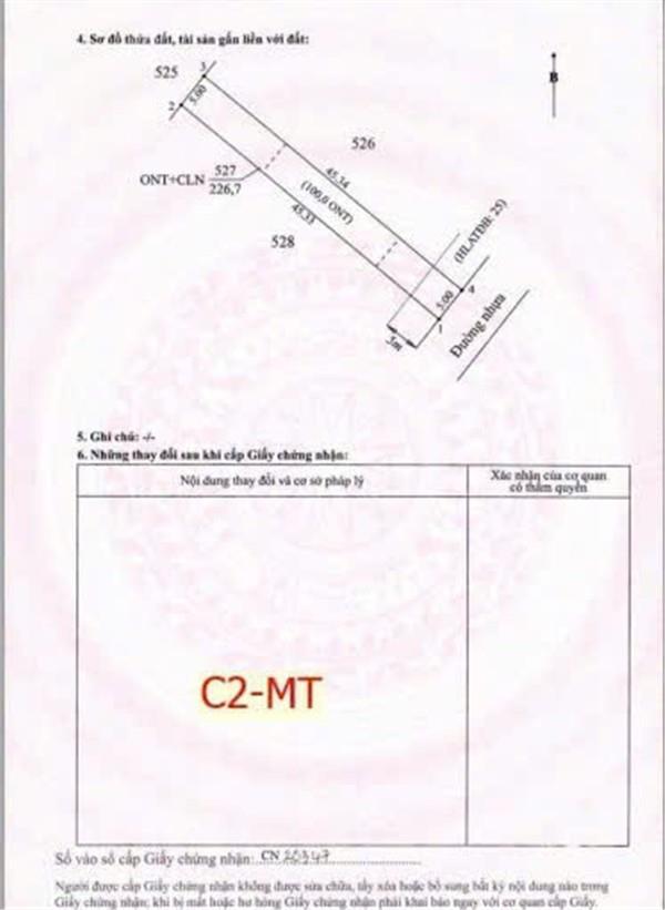 CHÍNH CHỦ CẦN BÁN LÔ LIỀN KỀ MẶT TIỀN ĐƯỜNG NHỰA - Xã Minh Thạnh, Dầu Tiếng, Bình Dương