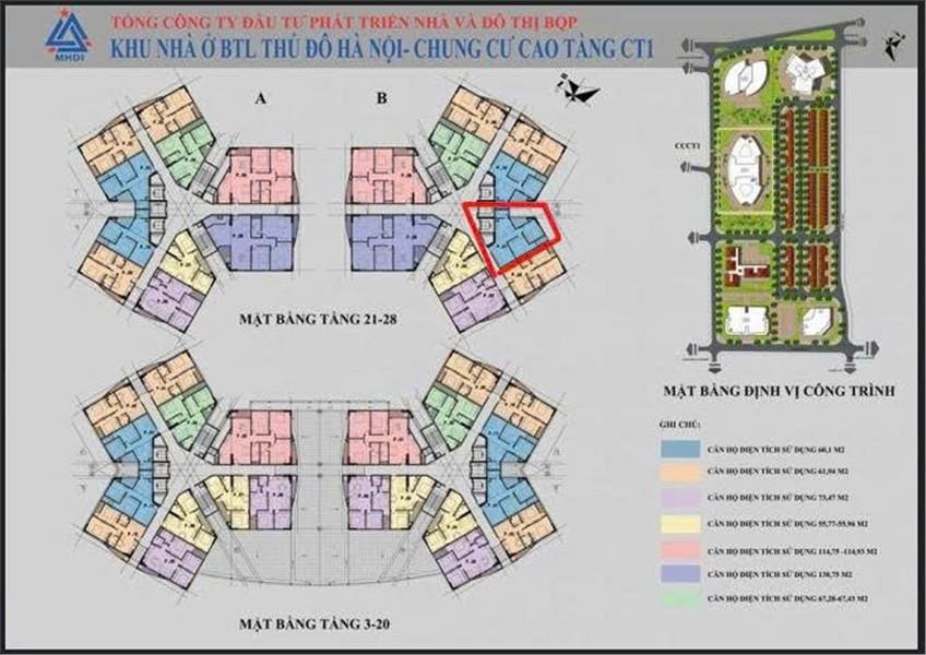 ĐẦU TƯ SINH LỜI -Chính Chủ Bán Căn Hộ Trục 01 tòa CT1B cc BTL Yên Nghĩa, P.Yên Nghĩa,Hà