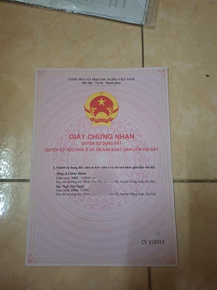 ĐẤT ĐẸP- GIÁ TỐT BÁN NHANH LÔ ĐẤT ĐẦU TƯ LÀ SINH LỜI TẠI huyện Đông Anh, tp Hà Nội