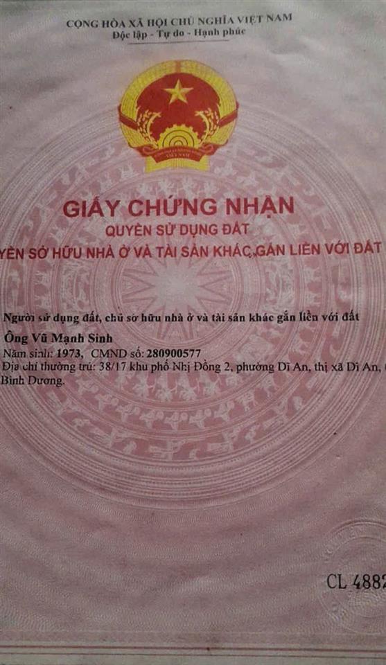 BÁN NHÀ GẦN CHỢ ĐÔNG HÒA - DĨ AN & Liên hệ trực tiếp để xem nhà và trao đổi giá.