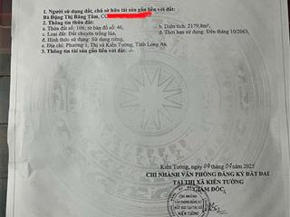 ĐẦU TƯ LÀ SINH LỜI - CHÍNH CHỦ Cần Bán Lô Đất MẶT TIỀN Phường 1, TX Kiến Tường, Long An
