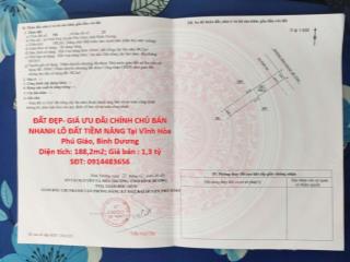 ĐẤT ĐẸP- GIÁ ƯU ĐÃI CHÍNH CHỦ BÁN NHANH LÔ ĐẤT TIỀM NĂNG Tại Vĩnh Hòa Phú Giáo, Bình Dương
