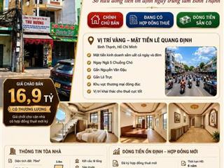 HOT HOT –CẦN BÁN CĂN NHÀ -TÒA NHÀ CHDV 6 TẦNG DÒNG TIỀN ỔN ĐỊNH-MT Lê Quang Định, Bình