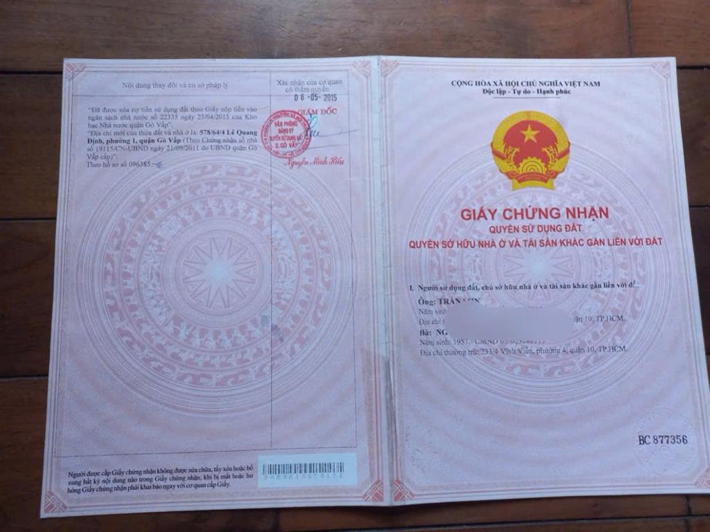 CHÍNH CHỦ CẦN BÁN NHANH NHÀ Tại Lê Quang Định, Phường 1, Quận Gò Vấp, Tp Hồ Chí Minh