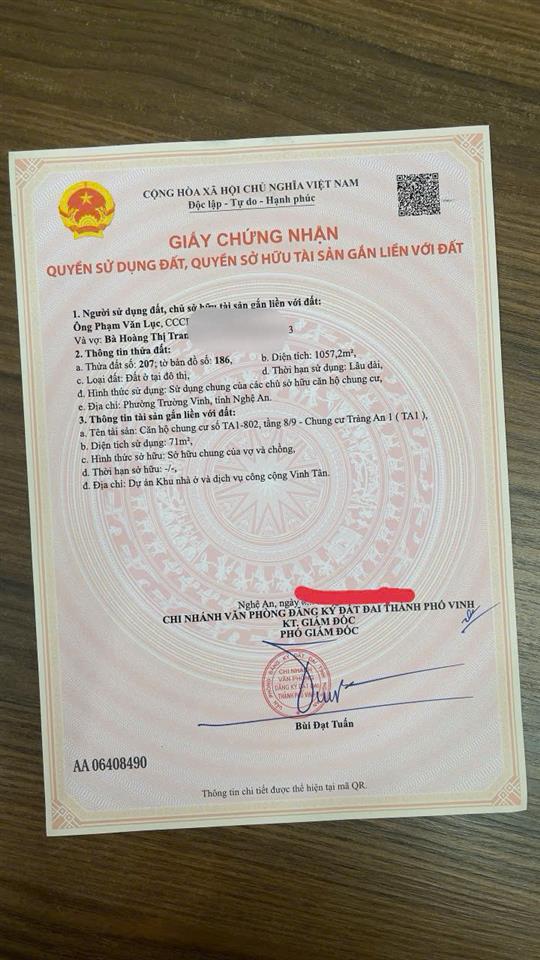 CĂN HỘ ĐẸP – GIÁ TỐT –CHÍNH CHỦ CẦN BÁN CĂN HỘ CHUNG CƯ TRÀNG AN, phường Vinh Tân, TP.