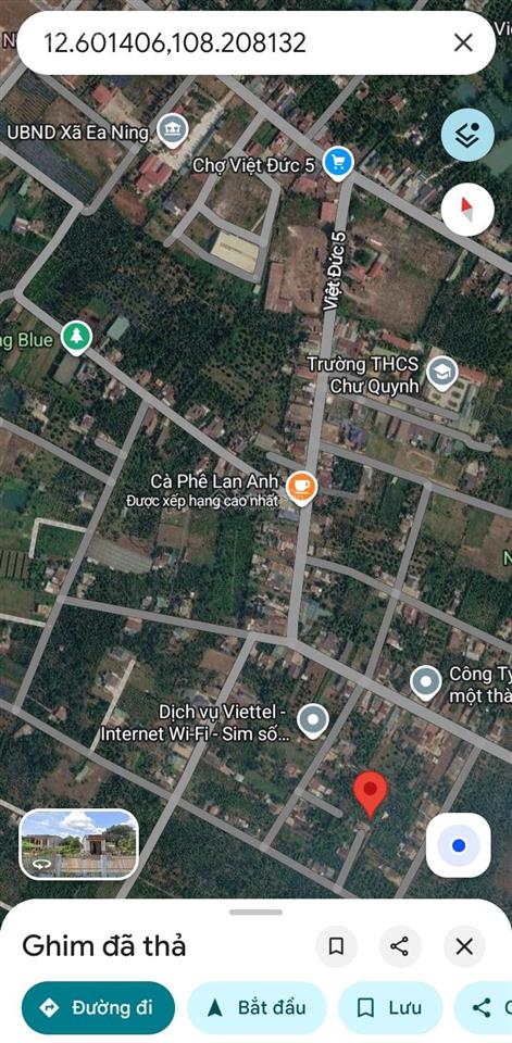 Bán đất thổ cư trung tâm xã mới ea ning, đắk lắk