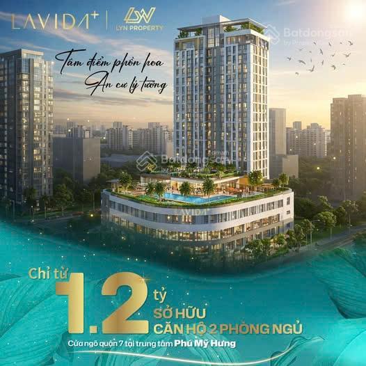 Căn hộ lavida plus quận 7, 2pn 2wc, 75m² view sông thoáng mát, nhà full nội thất giá chỉ 5.75 tỷ