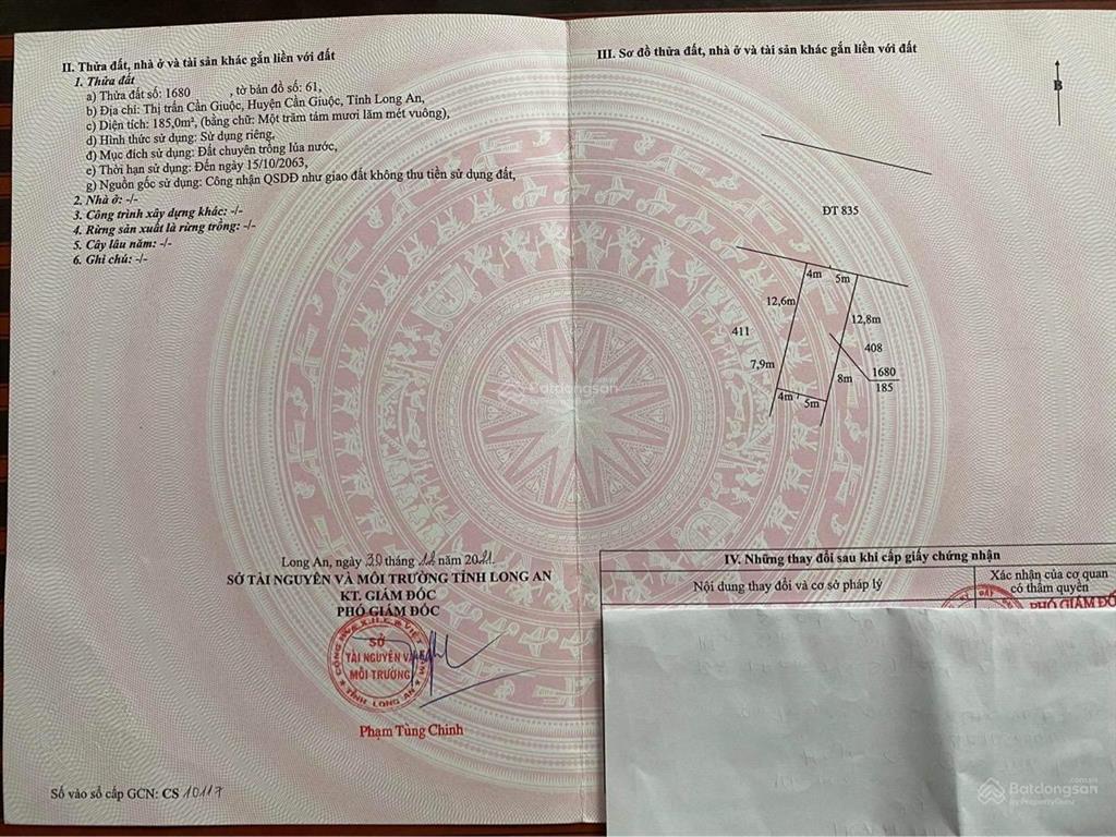 Nhà mặt tiền đt835 tt. cần giuộc cần bán