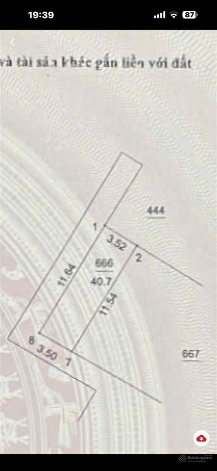 Bán đất đẹp xuất sắc tại yên nghĩa, 3,55 tỷ, 40,7m2