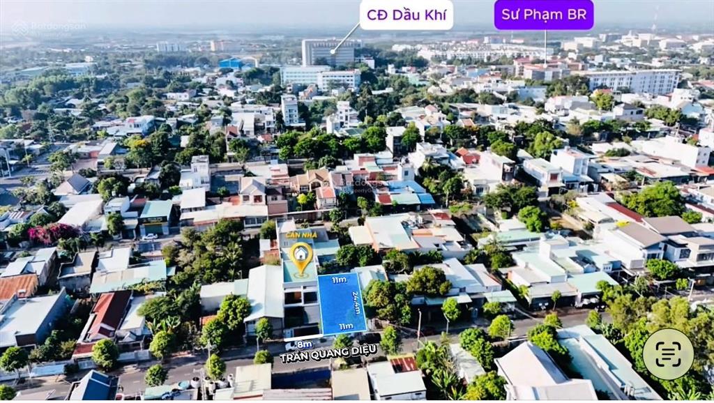 Nhà cực đẹp mới 99% ngay đường trần quang diệu, p. bà rịa. thiết kế 1 trệt 1 lầu 8m x 24m