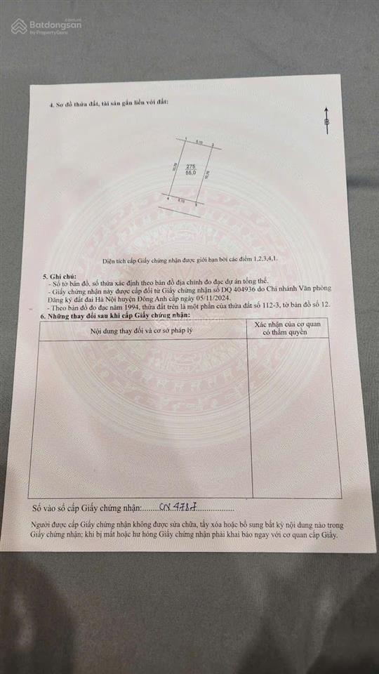 Chính chủ gửi bán đất thôn lộc hà