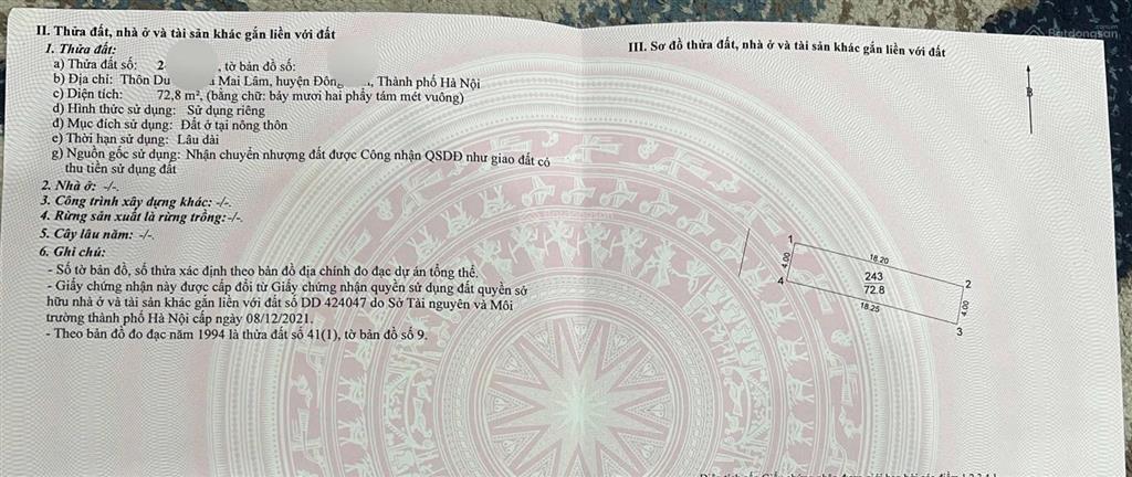 Chính chủ gửi bán lô đất trục chính kinh doanh ô tô tránh
