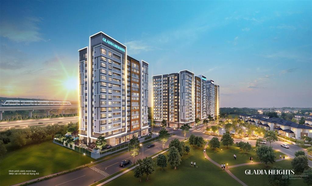 Căn hộ gladia heights  khang điền & keppel  mặt tiền vành đai 2 và metro số 6  giá 83 tr/m2