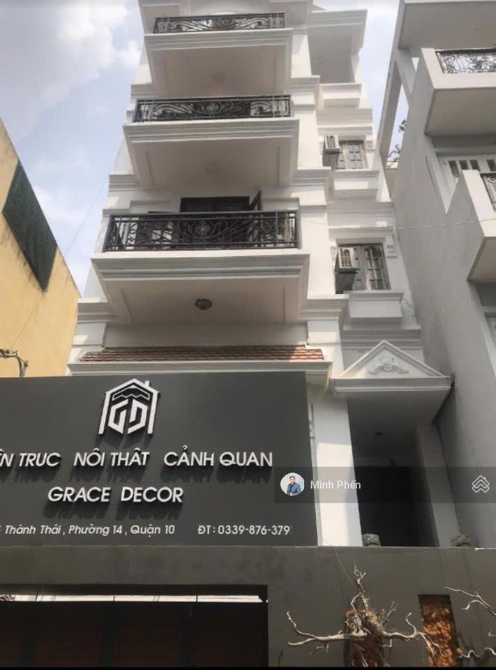 Hxh 8m thành thái. quận 10  dt 6 x 17.3m  cn 100m2  5 tầng  chỉ 24 tỷ tl   0945 364 ***