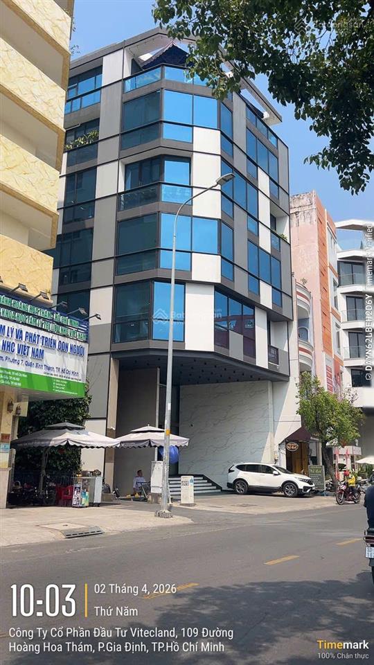 Bán gấp building góc 2mt hoàng hoa thám, p6, q. bình thạnh dt 343m(11x32m) dtsxd 2200m. hầm 7 lầu