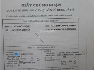 Bán nhà cấp 4 mặt tiền trần bình trọng, quận 5 dt 500m2 gpxd hầm + 8 tầng
