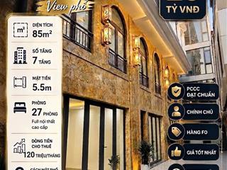 Bán tòa ccmn trung tâm quận hai bà trưng. cách mặt phố 15m. doanh thu 120tr/tháng. sổ đỏ đẹp.