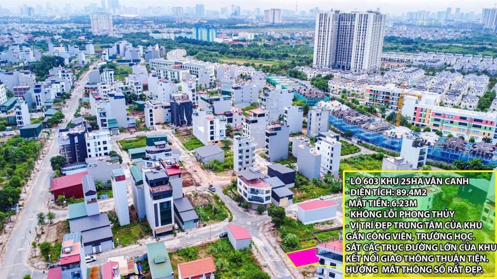 Chính chủ bán 89m2 gần đường to vị trí trung tâm khu 25.2ha giá tốt nhất dịch vụ vân canh