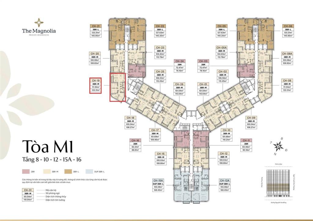 Bán trục căn hot 19 tầng 1x view trực diện sông hồng the magnolia mik khai sơn  0963 603 ***