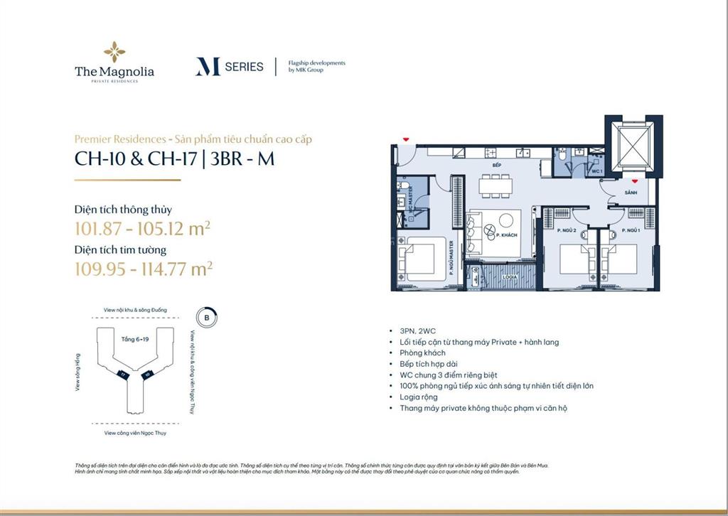Bán gấp căn 3pn trục 20 tầng x giá 10,4 tỷ the magnolia private residences khai sơn  0963 603 ***
