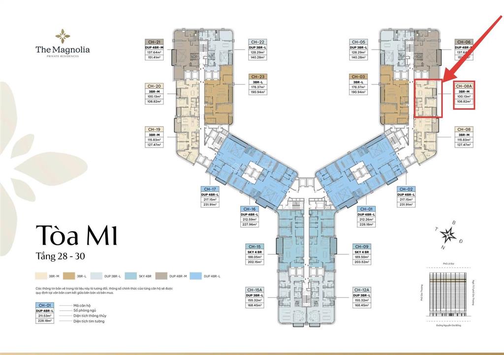 Căn 3pn tầng cao trục 08a giá tốt the magnolia private residences khai sơn  0963 603 ***