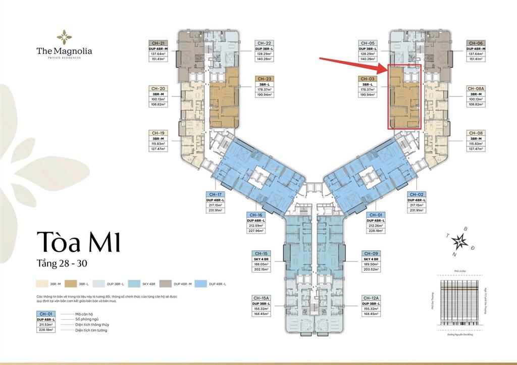 Bán gấp căn số 03 diện tích 178.37m2 3pn + 1 gía 88tr/m2  the magnolia mik khai sơn  0963 603 ***