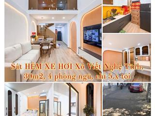 Bán nhà bình thạnh, sát hẻm xe hơi, 30m2, 4 phòng ngủ, chỉ 5.x tỷ