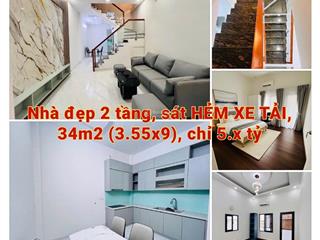 Nhà đẹp nguyễn cửu vân, sát hẻm xe tải, sổ vuông vức, chỉ 5.x tỷ