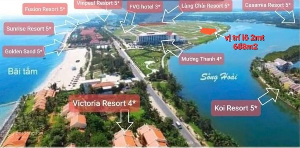 Chỉ 4xtr/m2 cho lô đất sông  biển, 2 mặt tiền, đường hoàng sa, p. hội an đông, tp đà nẵng