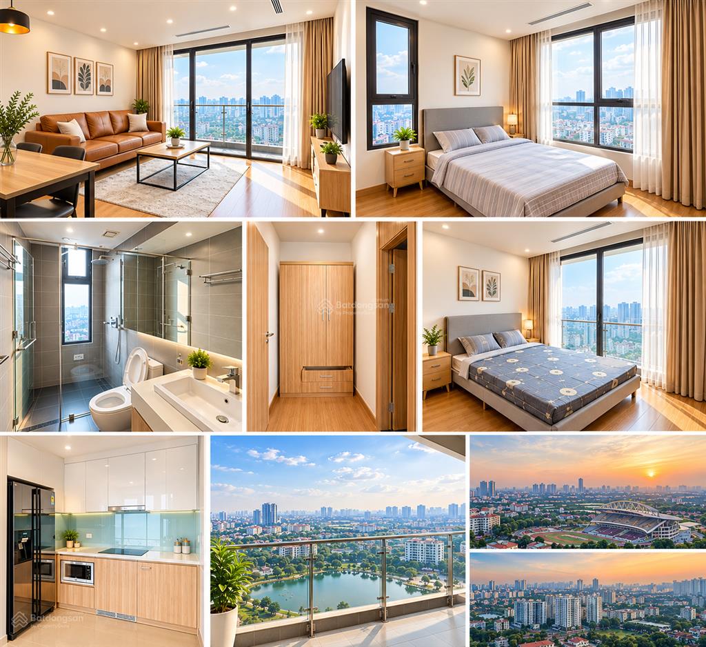 Cho thuê cc căn góc tầng cao view hồ pháo hoa, 3pn tại a3808, the zei, giá 21 triệu, 107m2