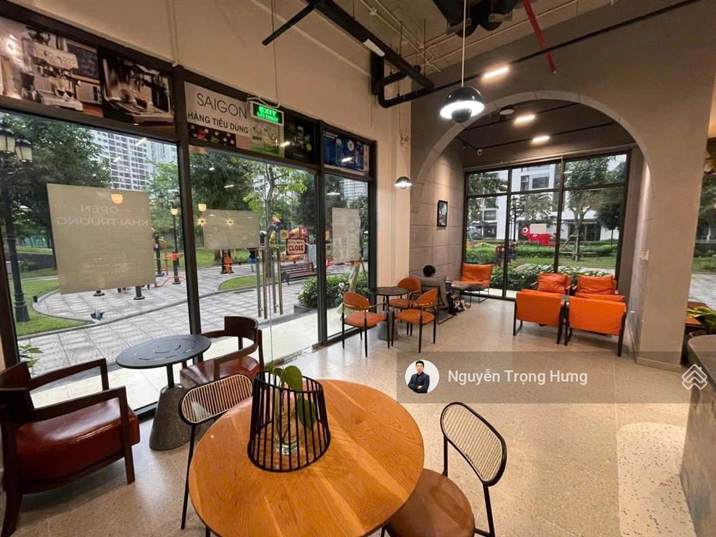 Cho thuê shophouse  căn góc diện tích lớn 75m² hoàn thiện cơ bản kinh doanh cà phê, nhà hàng