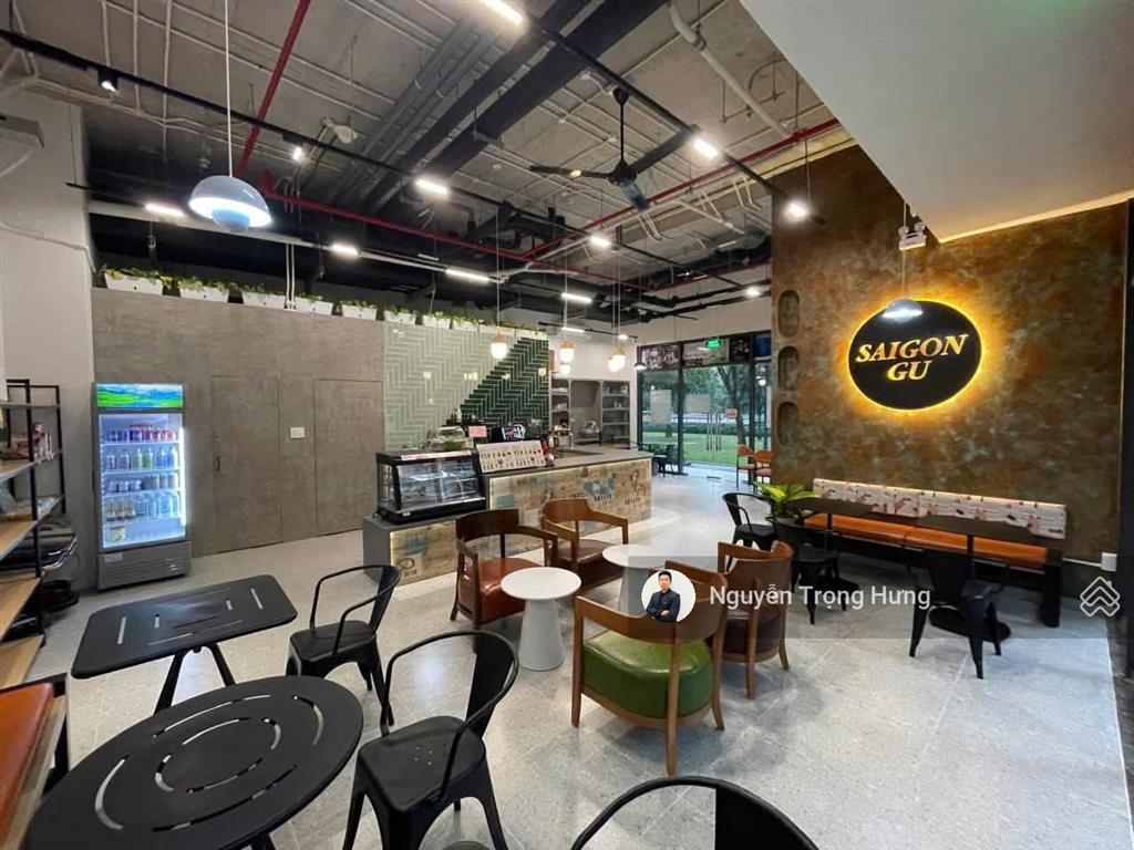 Cho thuê shophouse  căn góc diện tích lớn 75m² hoàn thiện cơ bản kinh doanh cà phê, nhà hàng