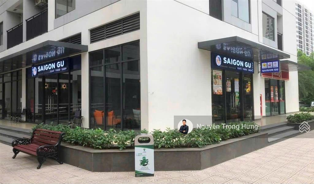 Cho thuê shophouse  căn góc diện tích lớn 75m² hoàn thiện cơ bản kinh doanh cà phê, nhà hàng