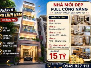 Chính chủ bán nhà phân lô lĩnh nam 40m 7 tầng thang máy, đường trước nhà 10m