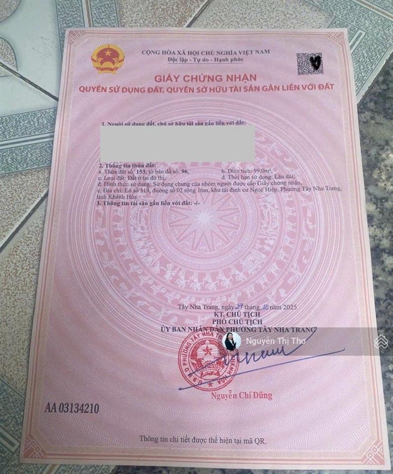 Bán đất tại tđc ngọc hiệp, 5,35 tỷ, 99m2, hướng bắc, mặt tiền 4,5m