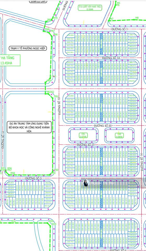 Bán đất tại tđc ngọc hiệp, 5,35 tỷ, 99m2, hướng bắc, mặt tiền 4,5m