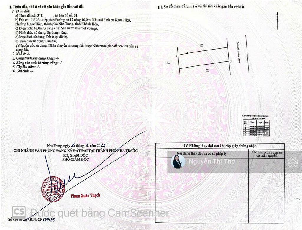 Bán đất tđc ngọc hiệp nha trang  giá 3 tỷ 950tr 62m²