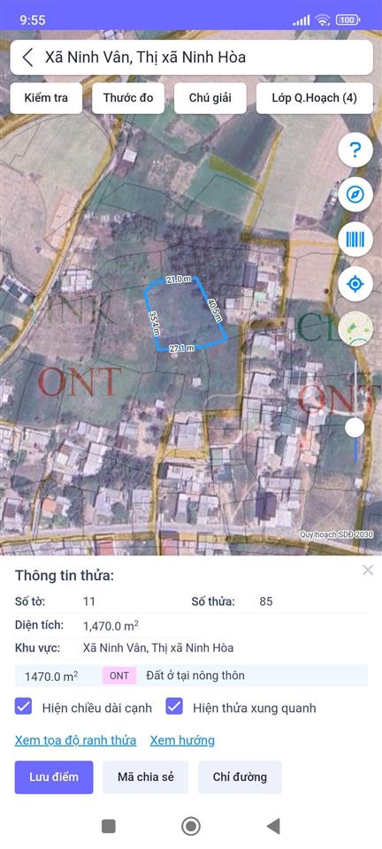 Bán lô đất tdp ninh vân phường đông ninh hòa (xã ninh vân cũ) vị trí trong khu dân cư