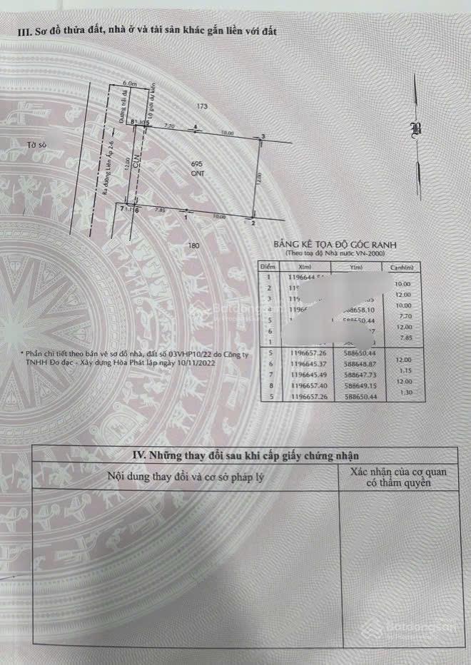 Đất shr 213m2 đường liên ấp 26